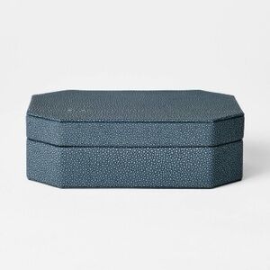 Faux Shagreen Box Blue Threshold designed with Studio McGee NWT jewelry storage